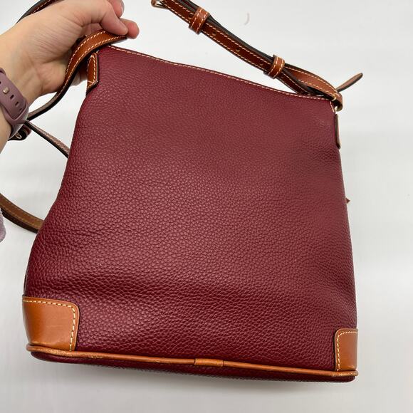 Dooney & Bourke Pebble Leather Crossbody Handbags Wine - Picture 2 of 16